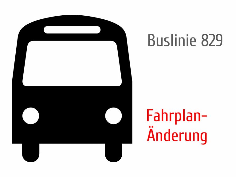 Fahrplanänderungen Regionalbuslinie 829