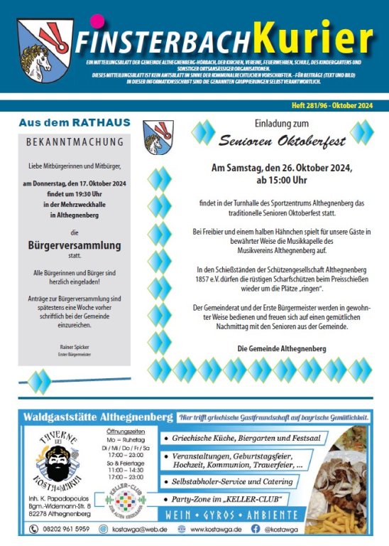 Finsterbachkurier Oktober 2024
