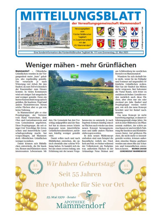 Mitteilungsblatt Mai 2025